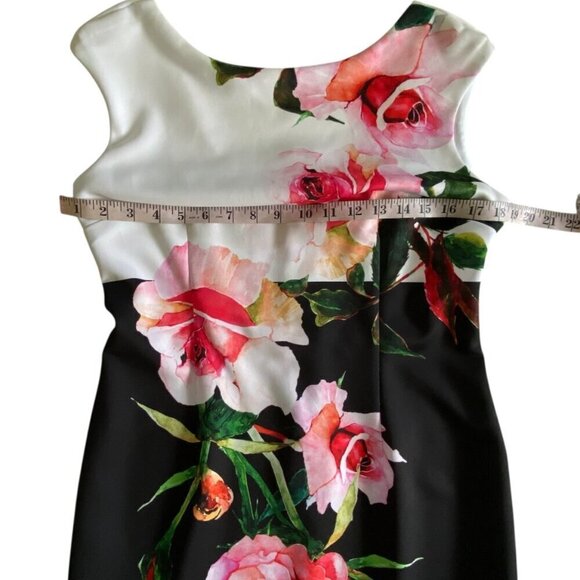 Joseph Ribkoff knee Length Floral Sheath Dress 10 - Picture 7 of 13